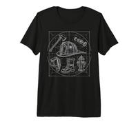 Casque de Pompier Hache Hydrant Équipement de Sauvetage Incendie T-Shirt Haut de Gamme