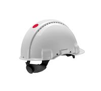 Casque de protection 3M G3000 G3000NUV-10-VI en blanc, uvicator, fermeture à cliquet, aéré, bande de transpiration en plastique, porte-lampe x20 morceau