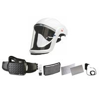 Casque de protection 3M Speedglas Versaflo M207 avec joint facial difficilement inflammable avec protection respiratoire à ventilation assistée Adflo avec tuyau d'air QRS, adaptateur, débitmètre d'air