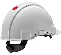 Casque de protection 3M, Uvicator, fermeture à cliquet, non ventilé, diélectrique 440 V, bande de soudure en plastique, blanc, G3001NUV-VI x20 morceau