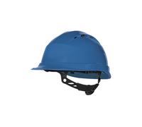 Casque de sécurité à cliquet à molette à rotor ventilé Delta Plus Quartz Up IV bleu