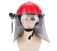 Casque de Protection de Pompier avec Phare pour tremblement de Terre, Urgence et extérieur, Rouge, léger, résistant aux Chocs, Haute température