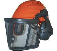 Casque De Protection Forestier, Grille à Maillage étroit, Anti-bruit 26db Relevables Et Bandeau Anti Sudation.normes Ce: En352,