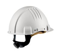 Casque de protection haute température 3M, fermeture à cliquet, non ventilé, diélectrique 1000 V, bande de soudure en cuir, blanc, G3501M-VI x1 morceau