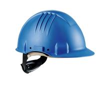 Casque de protection haute température 3M, fermeture à cliquet, non ventilé, diélectrique 1000 V, bande de soudure en cuir, bleu, G3501M-BB x20 morceau