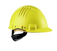 Casque de protection haute température 3M, fermeture à cliquet, non ventilé, diélectrique 1000 V, bande de soudure en cuir, jaune, G3501M-GU x20 morceau