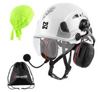 Casque de protection industriel pour adultes, doté d'une protection auditive active et d'un casque de sécurité en ABS