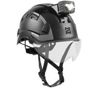 Casque de protection industriel pour adultes, équipé d'une lampe frontale LED et d'un casque de sécurité en ABS