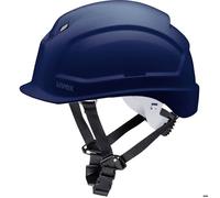 Uvex Casque de protection Pheos S-Kr 9772534 avec mentonnière, visière courte et aérations – Bleu