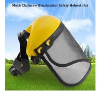 Casque de Protection Visière Sécurité Grillagée de Forestier Chapeau Masque pour Tronçonneuse Jardinage Coupe Débroussailleuse