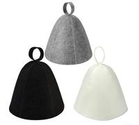 Casque de sauna respirant fabriqué à partir de feutre dense pour limiter le transfert de chaleur et soutenir le confort de la peau (noir + blanc + gris)