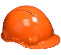 Casque de sécurité 3M™ G3000 orange, ventilé, avec harnais standard et basane cuir