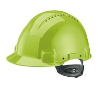 3M Casque de protection G3000 G30NUV, vert fluo, ventilé, avec Uvicator et cliquet – x20