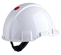 Casque de sécurité 3M™ G3001 blanc, non ventilé, avec harnais standard et basane synthétique