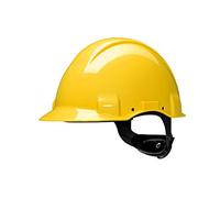 Casque de sécurité 3M™ G3001 jaune, non ventilé, avec harnais standard et basane synthétique