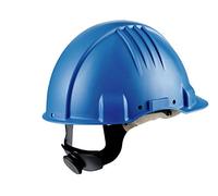 Casque de protection haute température 3M, fermeture à cliquet, non ventilé, diélectrique 1000 V, bande de soudure en cuir, bleu, G3501M-BB x20 morceau