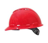 Casque de sécurité 3M™ H700 rouge, ventilé, avec harnais standard et basane synthétique