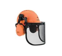 Casque de Sécurité Forestier Anti-Bruit - Protect Casque de Sécurité pour Tronçonneuse avec Protections Auditives et Visière en