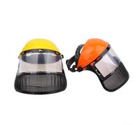 Casque de sécurité forestier avec visière intégrale en maille pour | Casque de sécurité forestier avec visière en maille complète pour brosse et tronçonneuse, tête réglable pour travaux de