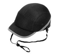 Casque de Sécurité Léger Style Baseball PE Noir pour Chantier | Respirant et Facile à Entretenir, Usage Atelier et Usine, Convient aux Adultes Hommes et Femmes