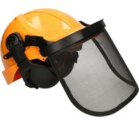 Casque de sécurité pour tronçonneuse KOTARBAU® avec protection auditive et visière en filet HDPE résistant aux chocs