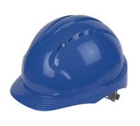 Casque de sécurité ventilé réglable par glissement JSP EVO3 Comfort Plus bleu