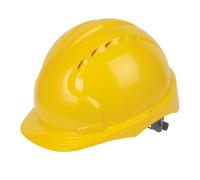Casque de sécurité ventilé réglable par glissement JSP EVO3 Comfort Plus jaune