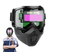 Casque de soudage à obscurcissement automatique, protection de soudure amovible, bouclier de sécurité de soudure, équipement de soudeur robuste pour traitement des métaux en usine et utilisation