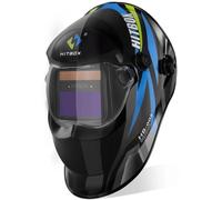 Casque de soudage HB004 - À teinte automatique - CE - À énergie solaire - Champ de vision 100 × 80 mm - Temps de réponse 1/10 000 s - Matériau PP - Orange