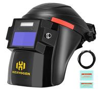 Casque de soudage - HV009 - À teinte automatique - Alimentation solaire et par piles - Sensibilité réglable - Champ de vision 4,3 × 9,1 cm - PP - CE