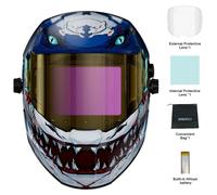 Casque de soudure automatique - OPTIM - Assombrissement automatique - Fonctionnement solaire - Batterie lithium rechargeable - Réglage numérique de la sensibilité - Champ de vision : 11,5 x 8,2 cm - R