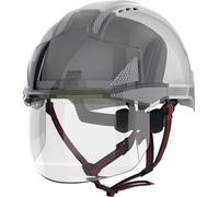 Casque d'escalade industriel EVO® VISTAshield® Dualswitch™ blanc/fumée ABS