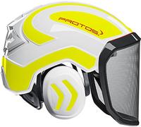 Casque forestier Integral Forest G16 - Casque de protection forestière de qualité supérieure avec visière fine, protection auditive intégrée et ventilation - KlimaAIR confort, certifié KWF