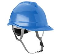 Casque industriel avec jugulaire, bleu