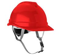 Casque industriel avec jugulaire, rouge