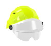 CASQUE 'ORIZON' FLUO JAUNE VISIERE BLANCHE AVEC LUNETTE TALIAPLAST - 563771