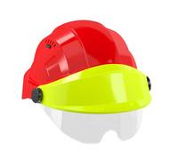 CASQUE 'ORIZON' ROUGE VISIERE FLUO JAUNE AVEC LUNETTE TALIAPLAST - 563767