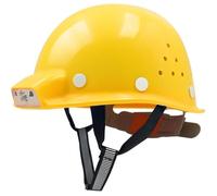 Casque Securite Mustbau ZC111 EN397 Eclairage LED USB ABS Reglable 53-63 cm 2 Modes Chantier BTP Travaux - Jaune