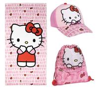 Casquette et Lunettes Unisexes pour Enfants Hello Kitty, Design Original, réglables et légères, idéales pour l'été et la Protection Solaire