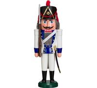 Casse-Noisette Grenadier Bleu Bxhxt 13x39x10cm Neuf Figurine en Bois Seiffen