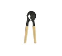 Casse-noix 2 en 1 en aluminium noir manche effet bois - -