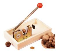 Casse Noix Cracker De Coquille Macadamia Opener, Poignée En Métal Durable Et Organisateur En Bois Pour La Noisette, Les Noix Du Brésil, Les Amandes, Les Noix De Pécan, Les Noix De Grenoble, Etc.