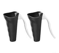 Casse-noix en acier inoxydable pour noix, noisettes, noix de pécan 0,7-4 cm, mécanisme à levier pour protection anti-éclaboussures, outil de cuisine argenté noir (noir 2)