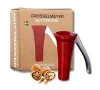 Casse Noix Premium Drosselmeyer - Casse-noisettes Très fort Robuste avec récipient pour recueillir les moules - Résistant Efficace avec un Minimum d'Effort - Conçu et produit en Suède