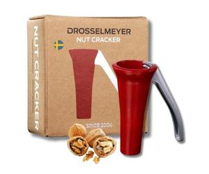 Casse Noix Premium Drosselmeyer - Casse-noisettes Très fort Robuste avec récipient pour recueillir les moules - Résistant Efficace avec un Minimum d'Effort - Conçu et produit en Suède