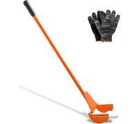 Casse-palettes/démonte-palettes - Outil à levier - Longueur 112 cm - Capacité de charge 907 kg - Doubles dents pivotantes - Arrache-clou et gants inclus - Pour palettes, sols, toits