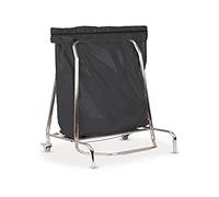 Casselin Support sac poubelle inox CPSPP – Frein, roulettes pivotantes caoutchouc, pince 80–110 L