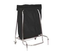 Casselin Support de sac poubelle inox 80–110 L – Frein & roulettes caoutchouc