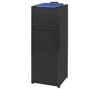 Casselin poubelle en inox 110L noir fast food snack (CPS/CPSN), Couleur:Noir