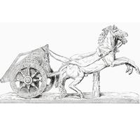 Cassell's Illustrated Universal History Chariot de course romain publié en 1883 Ken Welsh Poster imprimé (20 x 11)
